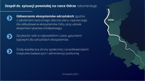 Podsumowanie prac Zespołu do spraw sytuacji powstałej na rzece Odrze