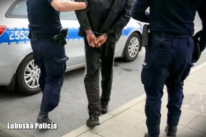 Kradzież rozbójnicza, kradzież zuchwała, groźby karalne oraz kradzież skutera elektrycznego niepełnosprawnemu. Zatrzymany przez policjantów po służbie