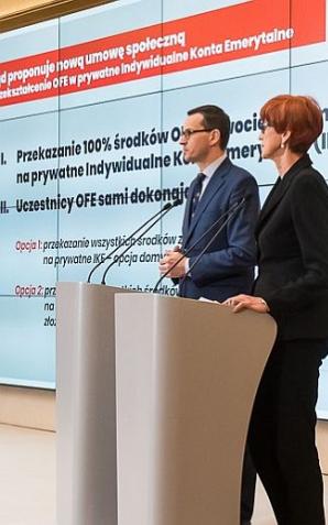 [VIDEO] Premier Mateusz Morawiecki: 100 proc. środków z OFE trafi na indywidualne konta emerytalne Polaków