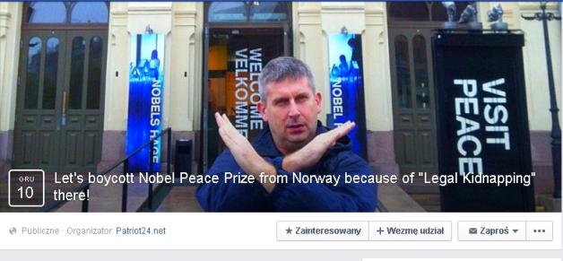 [VIDEO] Zbojkotujmy Pokojową Nagrodę Nobla przyznawaną w Norwegii! Ten kraj, który rocznie odbiera imigrantom na zawsze  tysiące dzieci, nie ma moralnego prawa być pokojowym autorytetem!