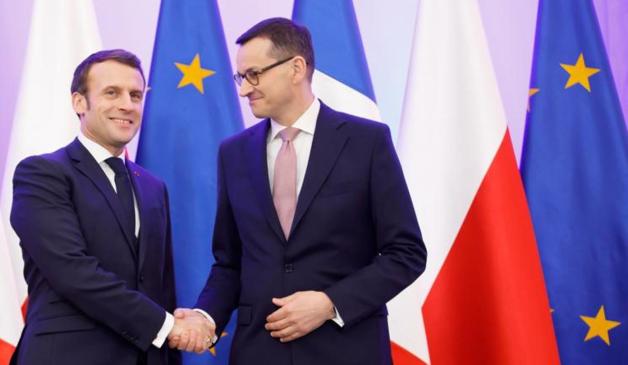 Rozmowa premiera Mateusza Morawieckiego z prezydentem Francji